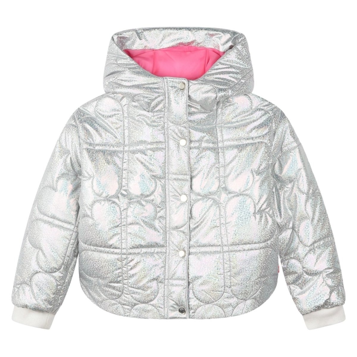 IRIDESCENT QUILTED HEARTS PUFFER JACKET (PREORDER) - BILLIEBLUSH