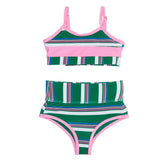 JELLY BEAN STRIPE LITTLE EVA AND EMMIE TWO PIECE BIKINI - TWO PIECE BIKINI