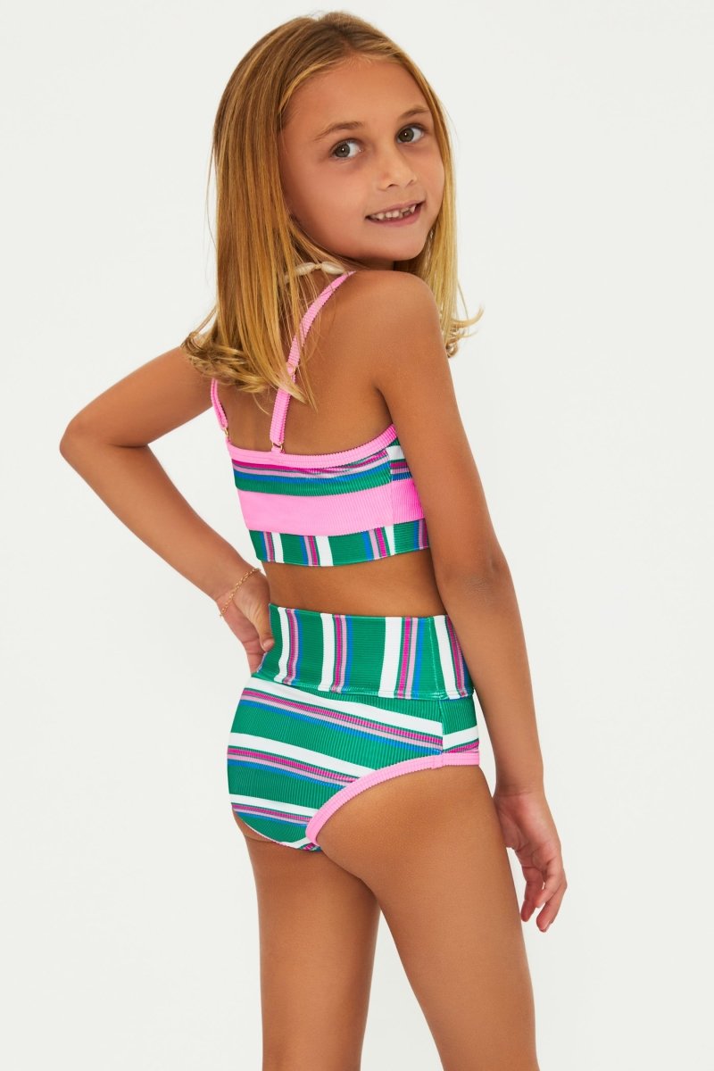 JELLY BEAN STRIPE LITTLE EVA AND EMMIE TWO PIECE BIKINI (PREORDER) - BEACH RIOT KIDS