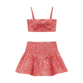 JINGLE CROP CROP AND SKIRT SET - SET