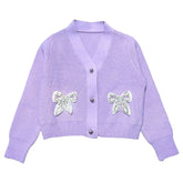 JOELLE BOW CARDIGAN - MINI DREAMERS