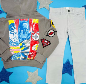 JUSTICE LEAGUE SUPERHERO HOODIE - LOLA AND THE BOYS