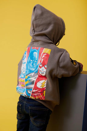 JUSTICE LEAGUE SUPERHERO HOODIE (PREORDER) - LOLA AND THE BOYS