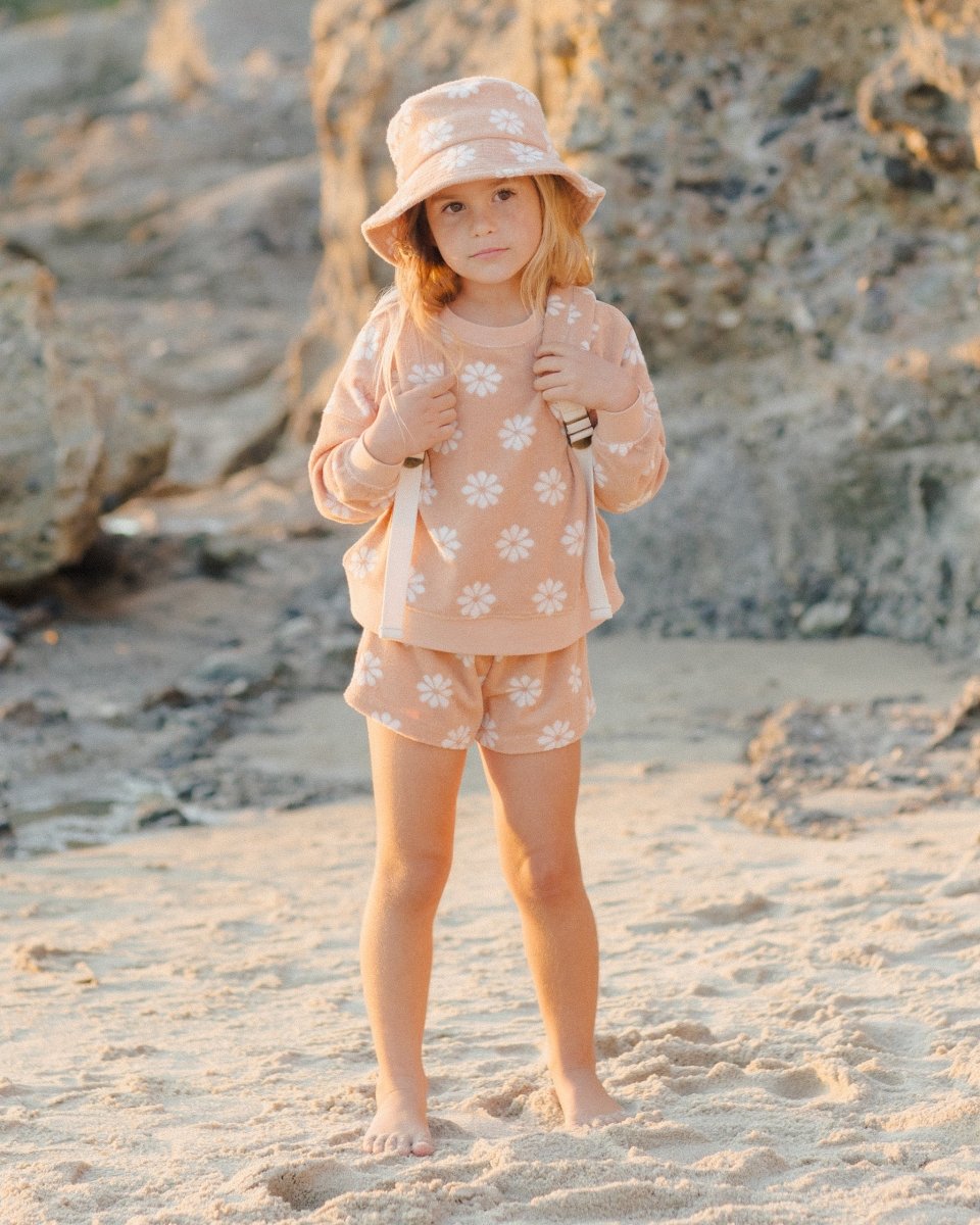 KARLI DAISY TERRY SWEATSHIRT AND SHORTS SET - SET