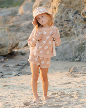 KARLI DAISY TERRY SWEATSHIRT AND SHORTS SET - RYLEE + CRU