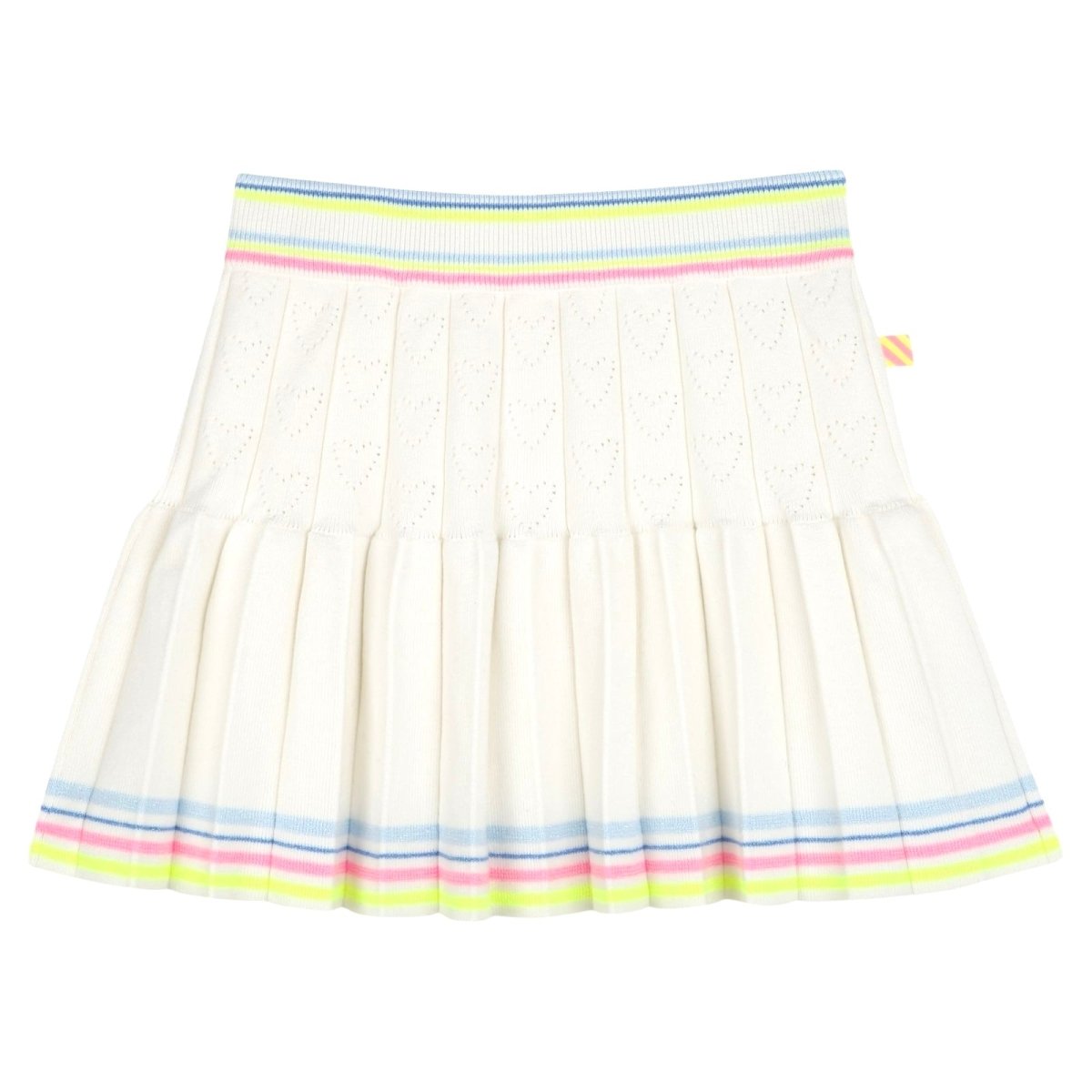 KNIT HEART PLEATED SKIRT (PREORDER) - BILLIEBLUSH