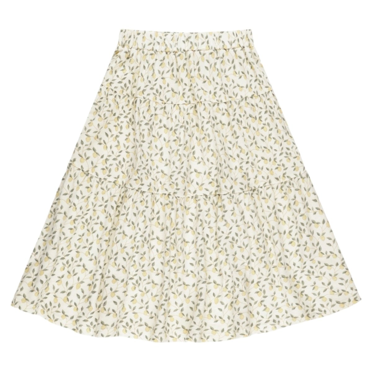 LEMONS TIERED MIDI SKIRT - RYLEE + CRU