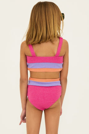 LIL MACKENZIE HEIDI COLOR BLOCK TWO PIECE BIKINI (PREORDER) - BEACH RIOT KIDS