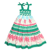 LITTLE CAMI TROPICAL PALM DRESS - DRESSES