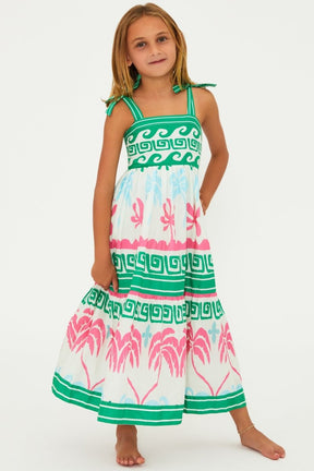 LITTLE CAMI TROPICAL PALM DRESS (PREORDER) - BEACH RIOT KIDS