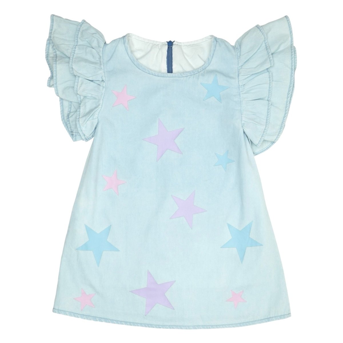 LONDON STARS DENIM DRESS (PREORDER) - MINI DREAMERS