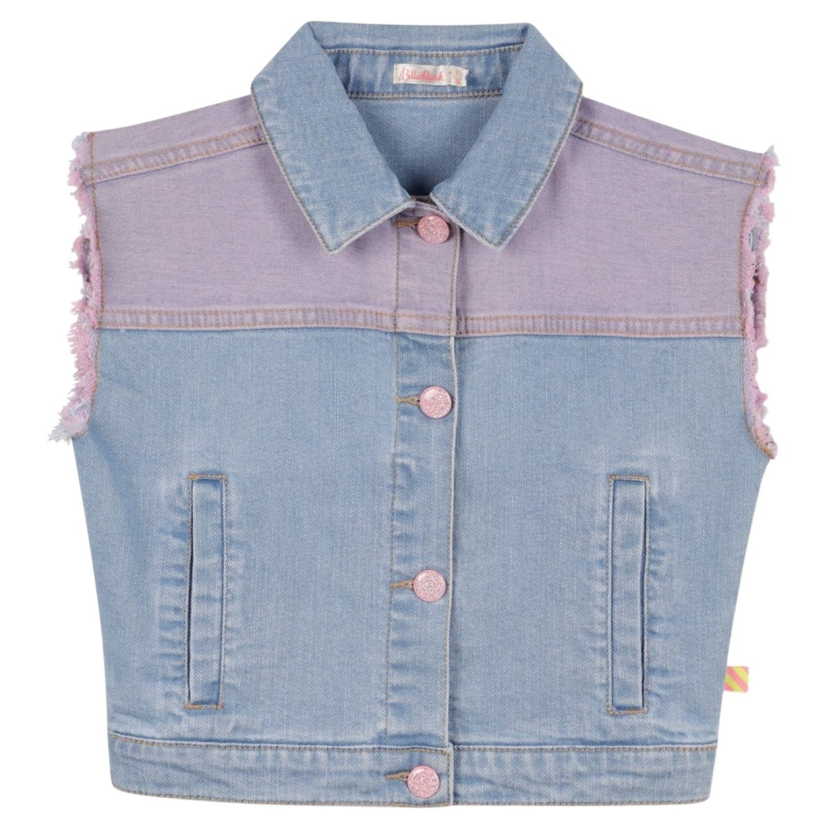 LOVE COLORED DENIM VEST (PREORDER) - BILLIEBLUSH