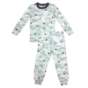 MAVERICKS PEACE SIGN LONG SLEEVE PJS BOYS - ESME