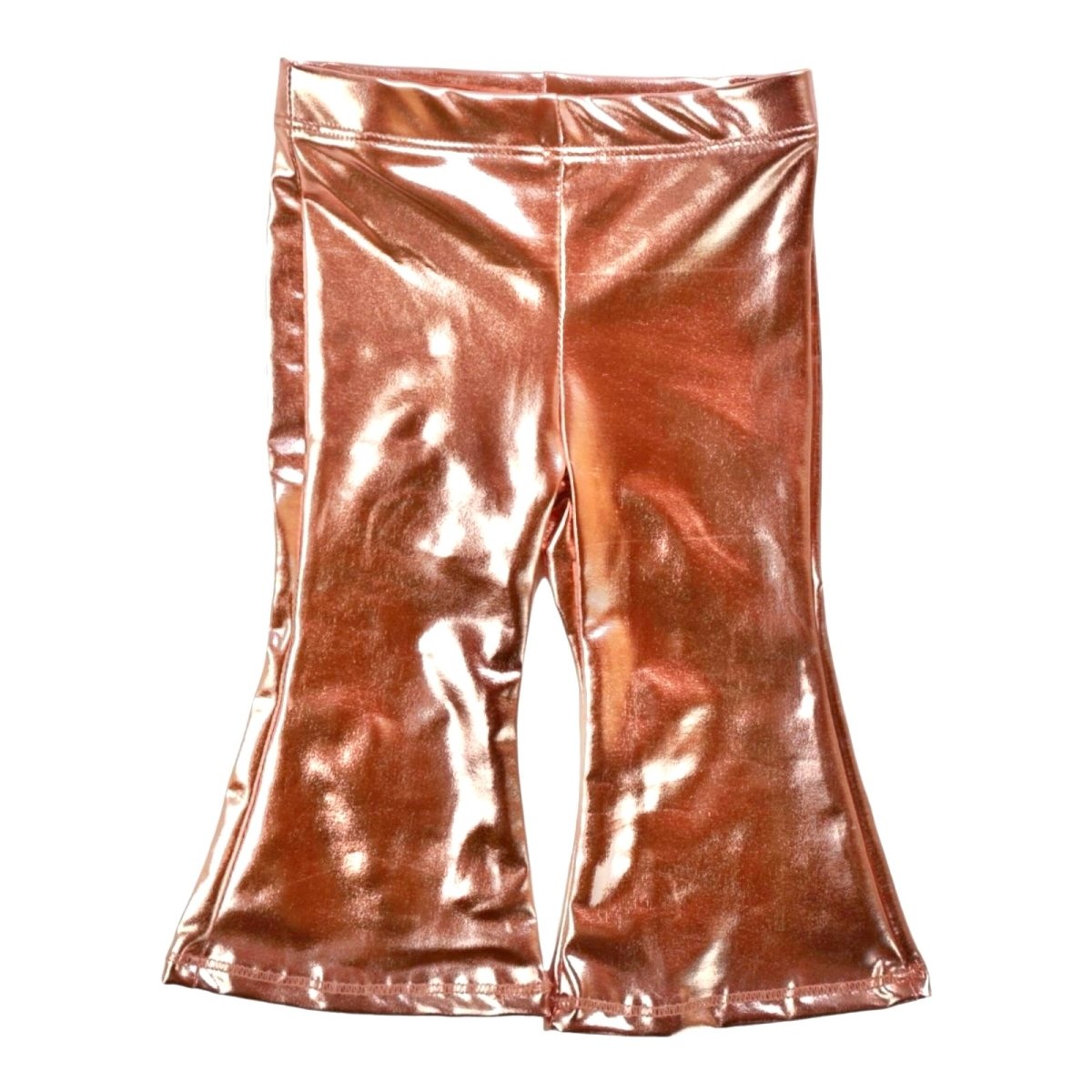 METALLIC PLEATHER FLARE LEGGINGS - COZII BY T2LOVE