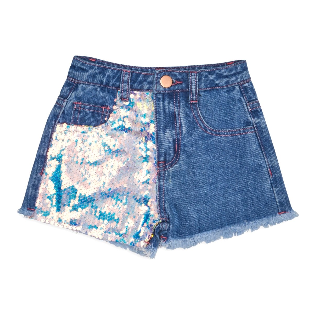 MIA SEQUIN DENIM SHORTS - SHORTS