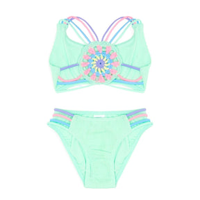 MONA CROCHET FLOWER TWO PIECE BIKINI - LITTLE PEIXOTO