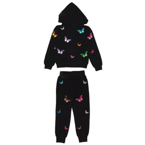 MONARCH BUTTERFLY ZIP UP HOODIE AND SWEATPANTS SET - MINI DREAMERS