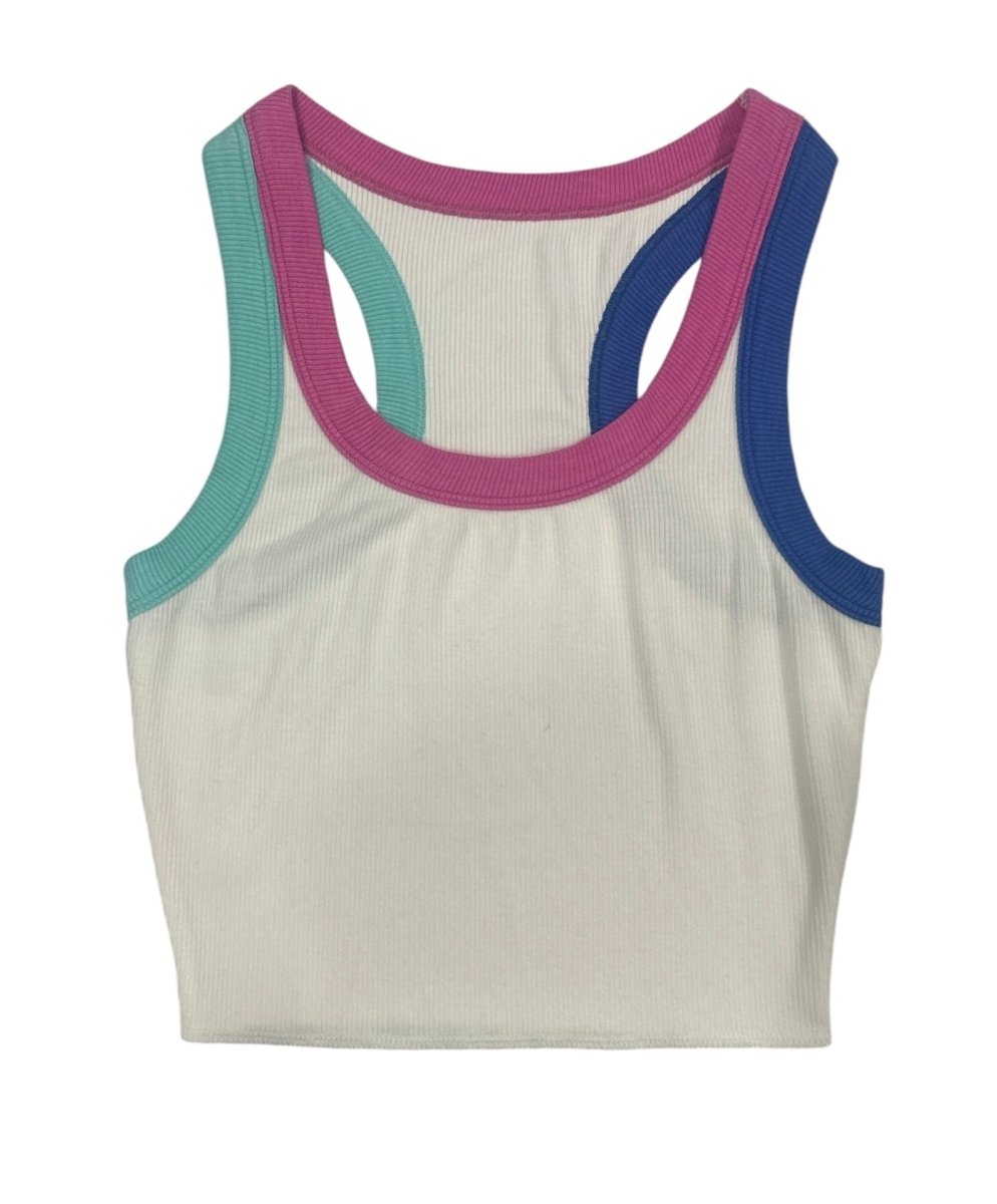 MULTI TRIM LIVI RIBBED TANK TOP ((PREORDER) - KATIE J NEW YORK