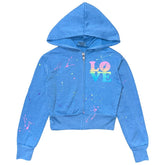 NEON LOVE PAINT SPLATTER ZIP UP HOODIE - FIREHOUSE