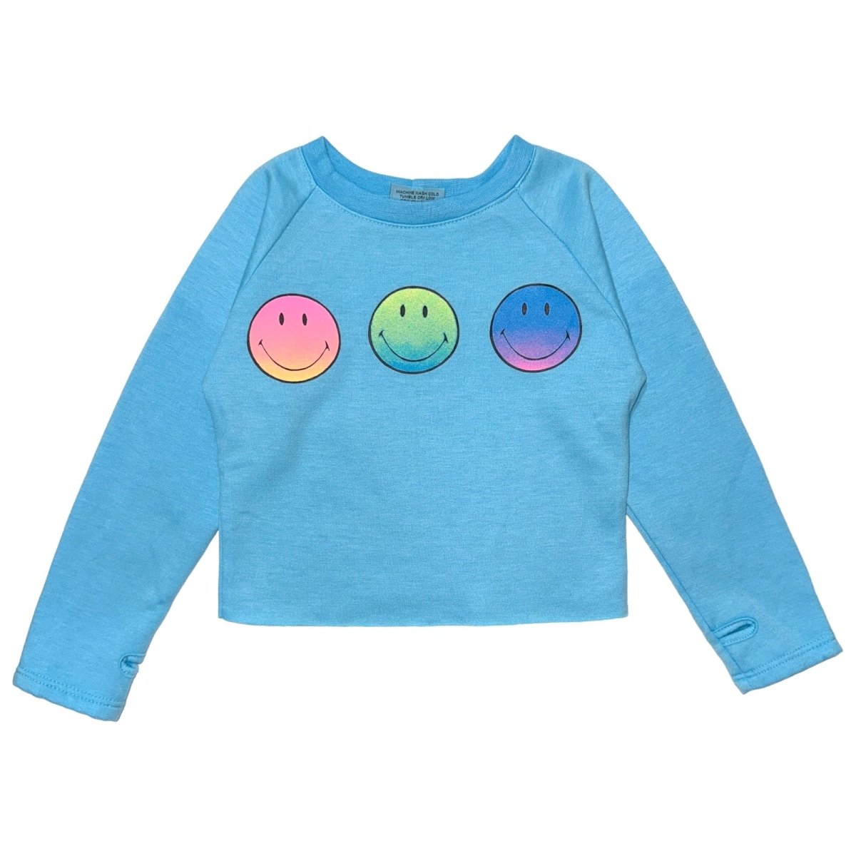 NEON SMILEY FACE SWEATSHIRT - SWEATERS