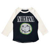 NIRVANA LONG SLEEVE RAGLAN TSHIRT - ROWDY SPROUT