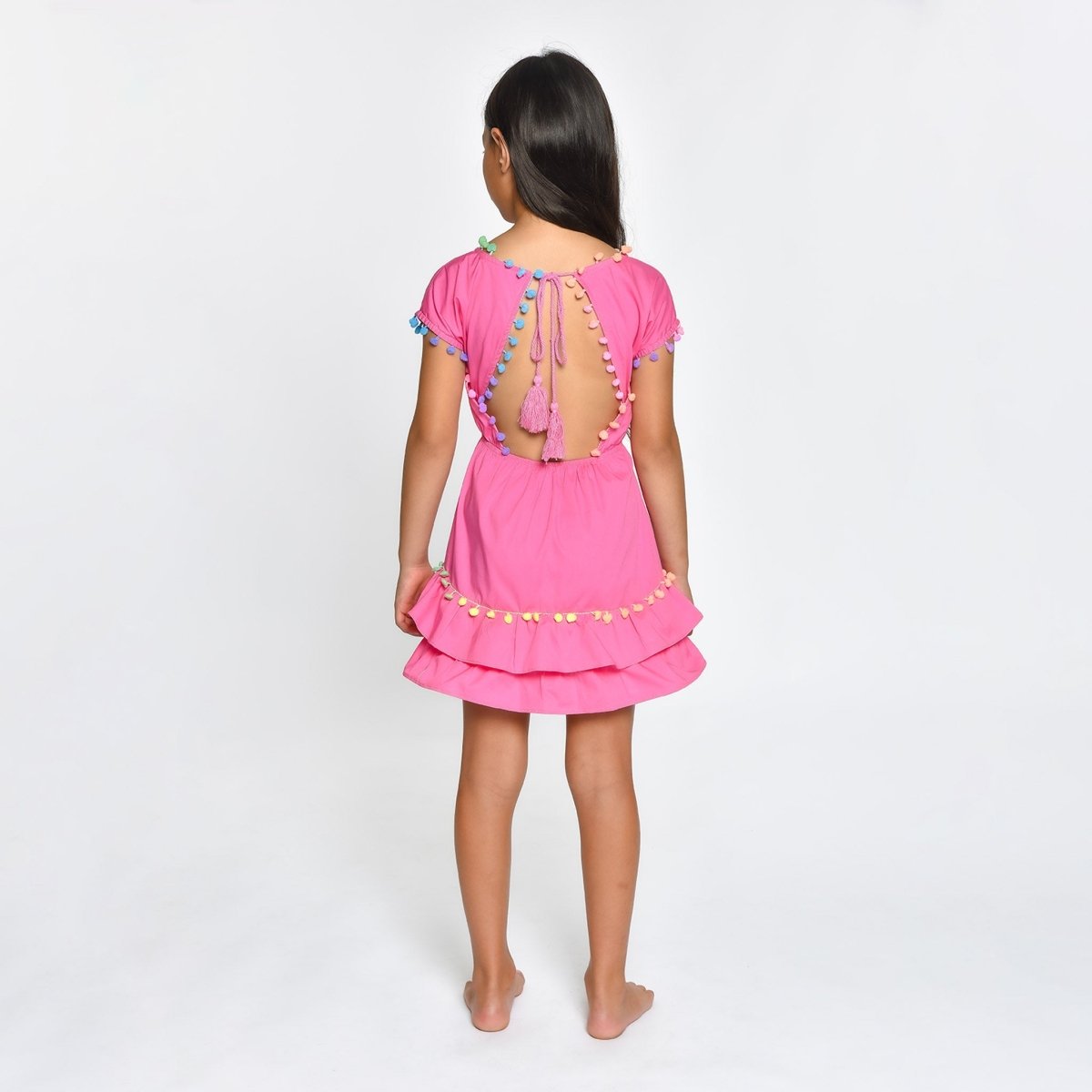 NISSI POM POM DRESS (PREORDER) - LITTLE PEIXOTO