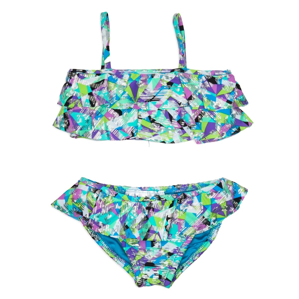 OCEANIA METALLIC RUFFLE TWO PIECE BIKINI - LES TOUT PETITS