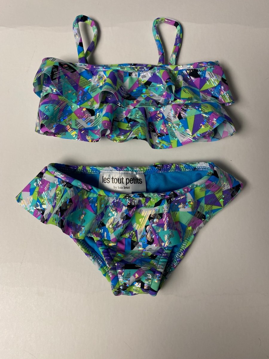 OCEANIA METALLIC RUFFLE TWO PIECE BIKINI (PREORDER) - LES TOUT PETITS