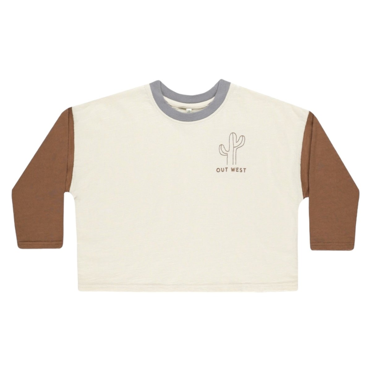 OUT WEST COLORBLOCK LONG SLEEVE TSHIRT - LONG SLEEVE TOPS