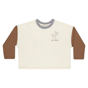 OUT WEST COLORBLOCK LONG SLEEVE TSHIRT - LONG SLEEVE TOPS