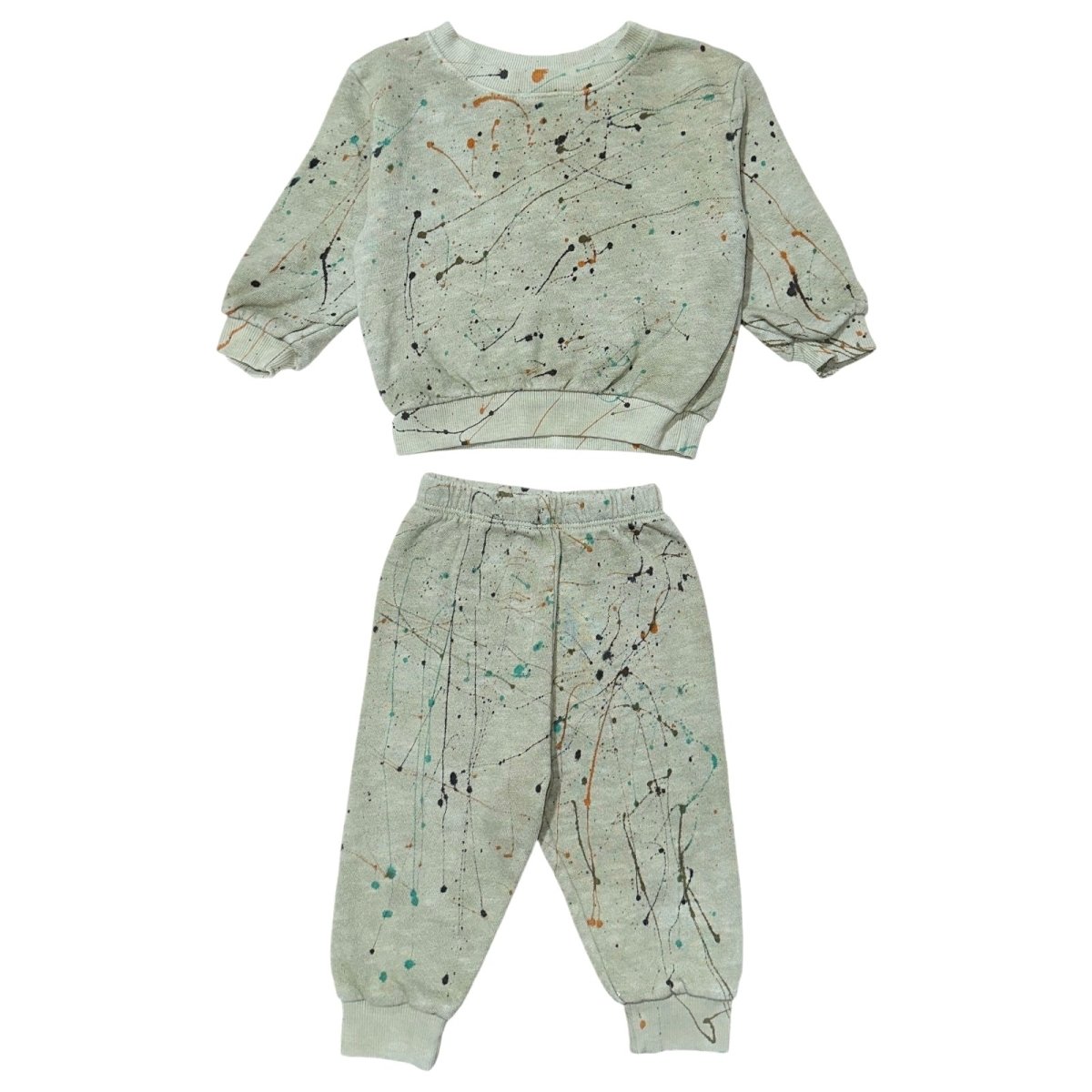 PAINT SPLATTER SWEATSHIRT AND SWEATPANTS SET - CALIFORNIAN VINTAGE