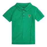 PALM TREES TERRY POLO TOP - SHORT SLEEVE TOPS