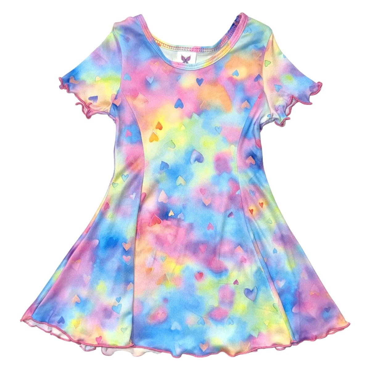 PASTEL HEARTS TIE DYE DRESS - SOCIAL BUTTERFLY