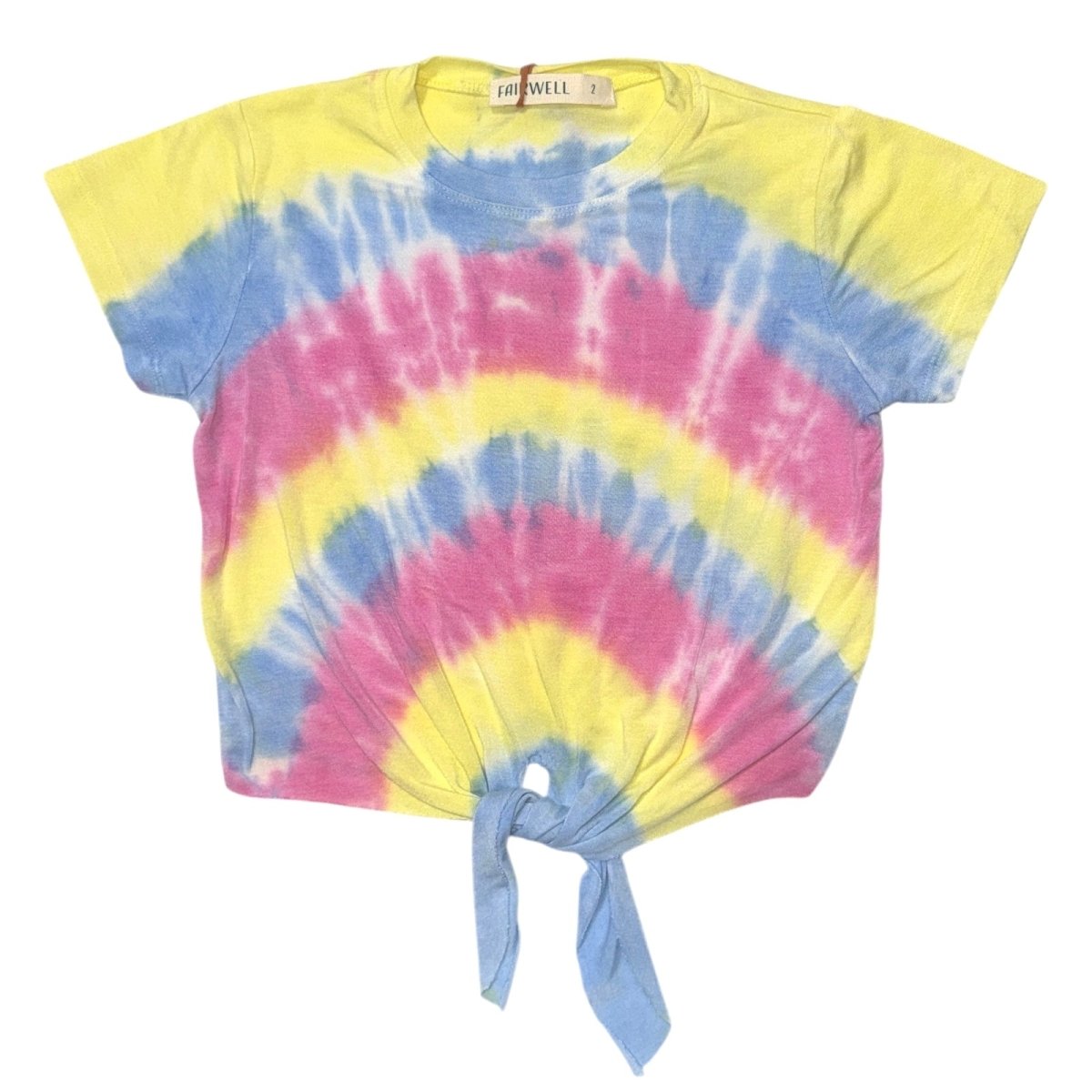 PASTEL PARTY TIE FRONT BEACH TSHIRT - SHORT SLEEVE TOPS