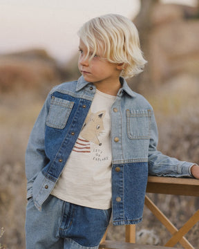 PATCH DENIM JACKET - RYLEE + CRU