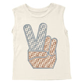 PEACE MUSCLE TANK TOP (PREORDER) (Copy) - TINY WHALES