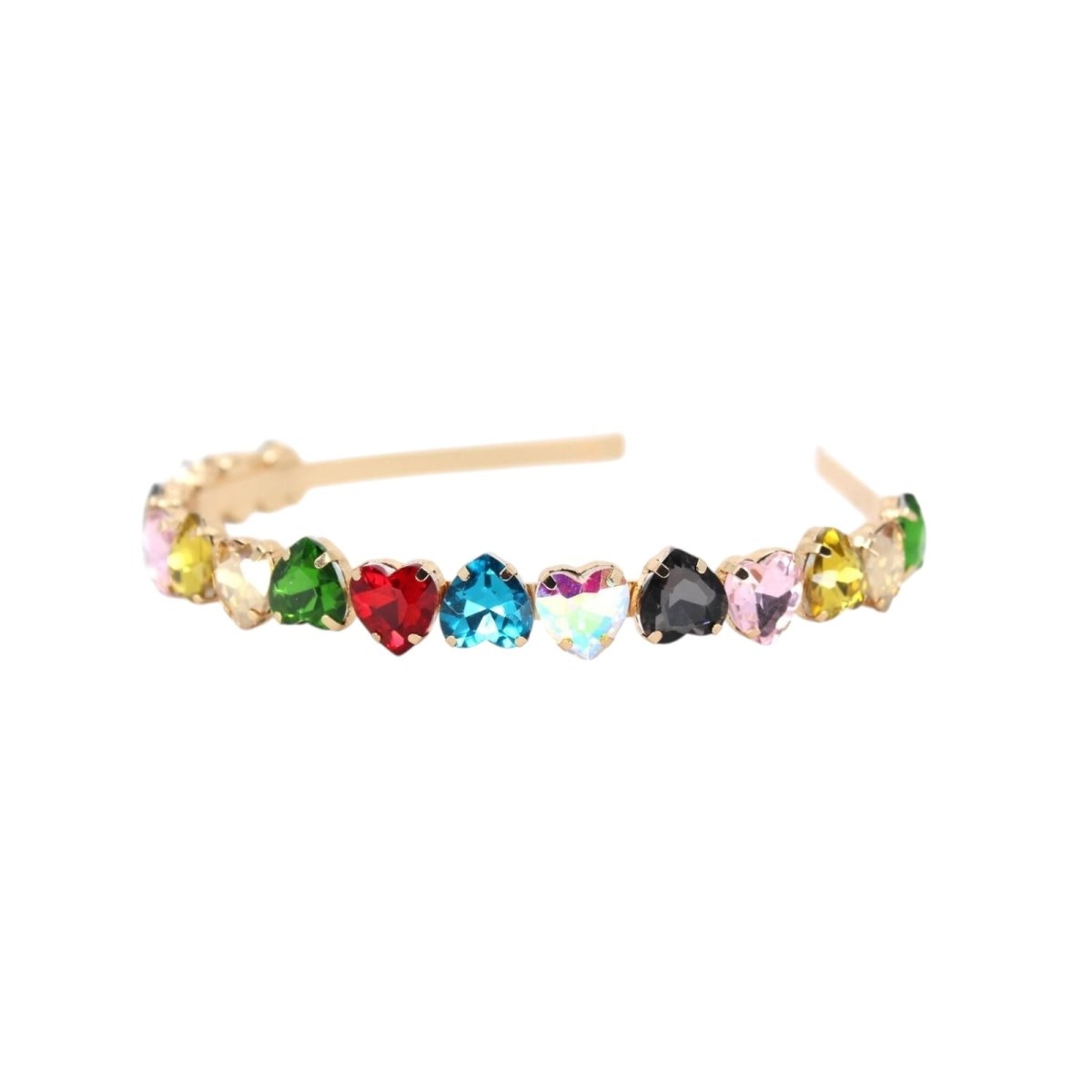 QUEEN OF HEARTS RAINBOW CRYSTAL HEADBAND (PREORDER) - HEADBANDS