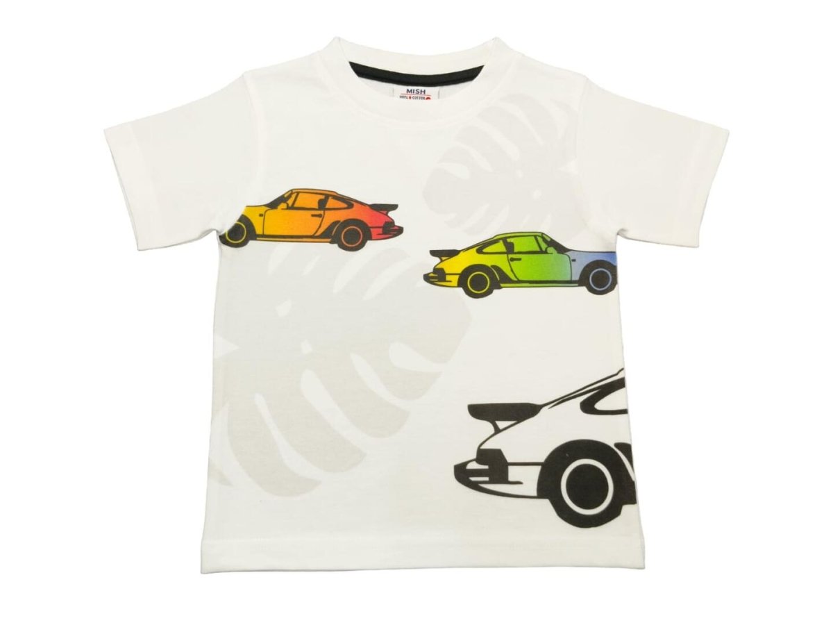 RACE CARS & PALM TREES TSHIRT (PREORDER) - MISH MISH