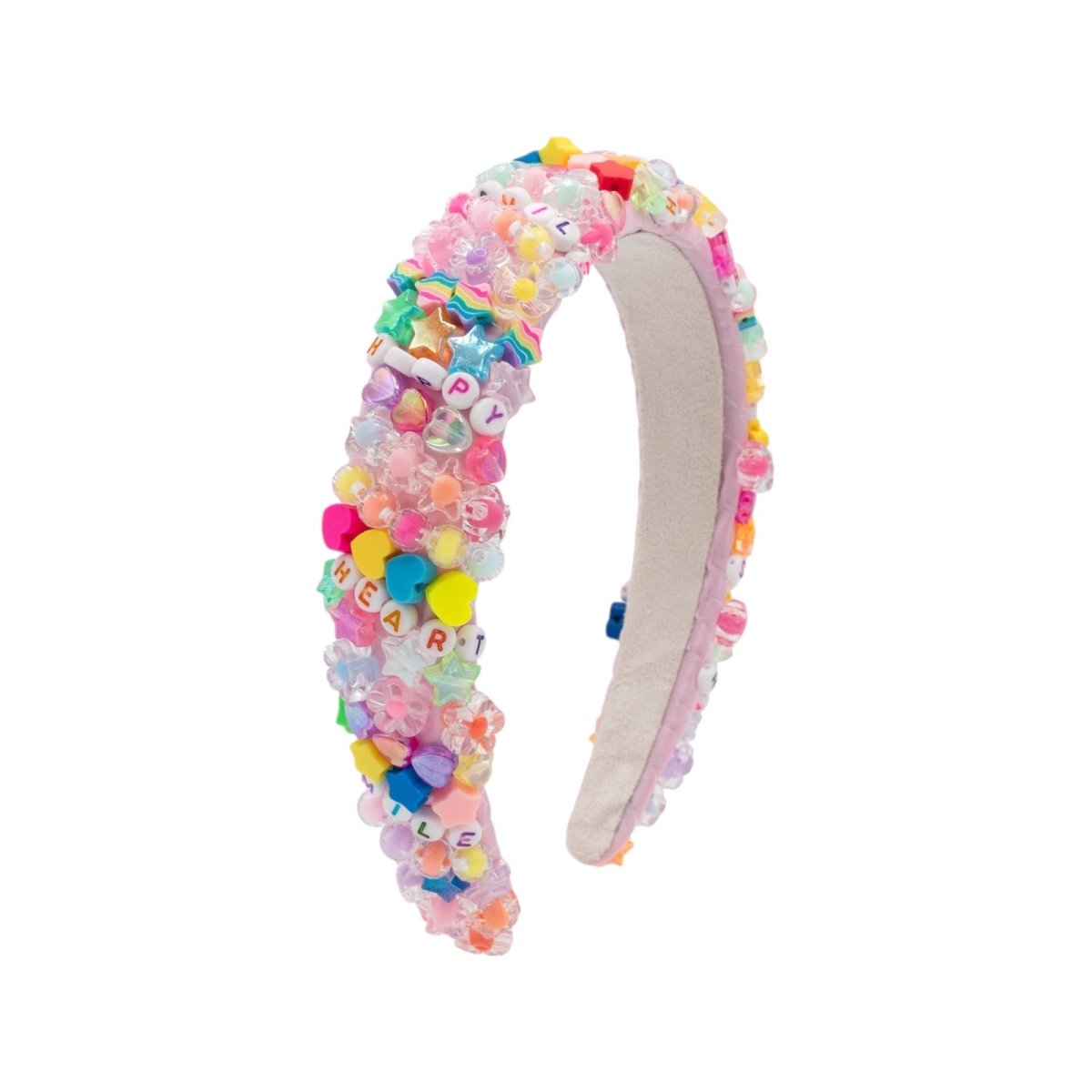 RAINBOW CHARM BEADED HEADBAND - HEADBANDS