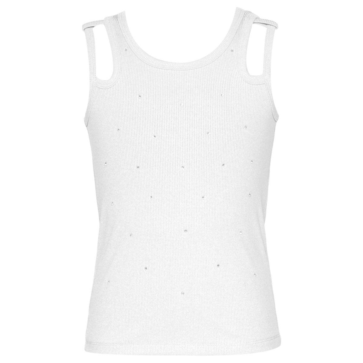 RHINESTONE DOUBLE STRAP TANK TOP (PREORDER) - SARA SARA