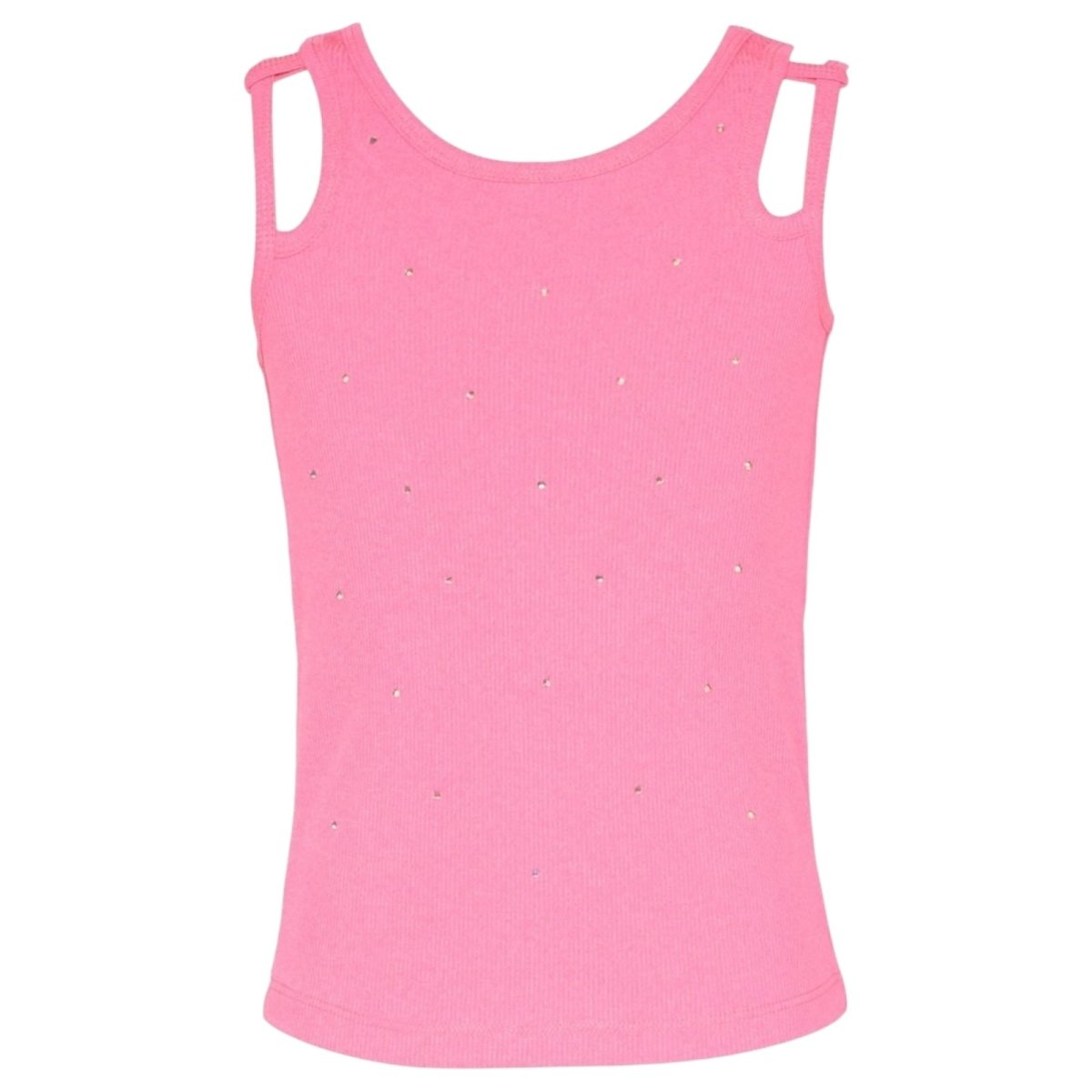 RHINESTONE DOUBLE STRAP TANK TOP (PREORDER) - SARA SARA