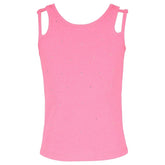 RHINESTONE DOUBLE STRAP TANK TOP (PREORDER) - SARA SARA