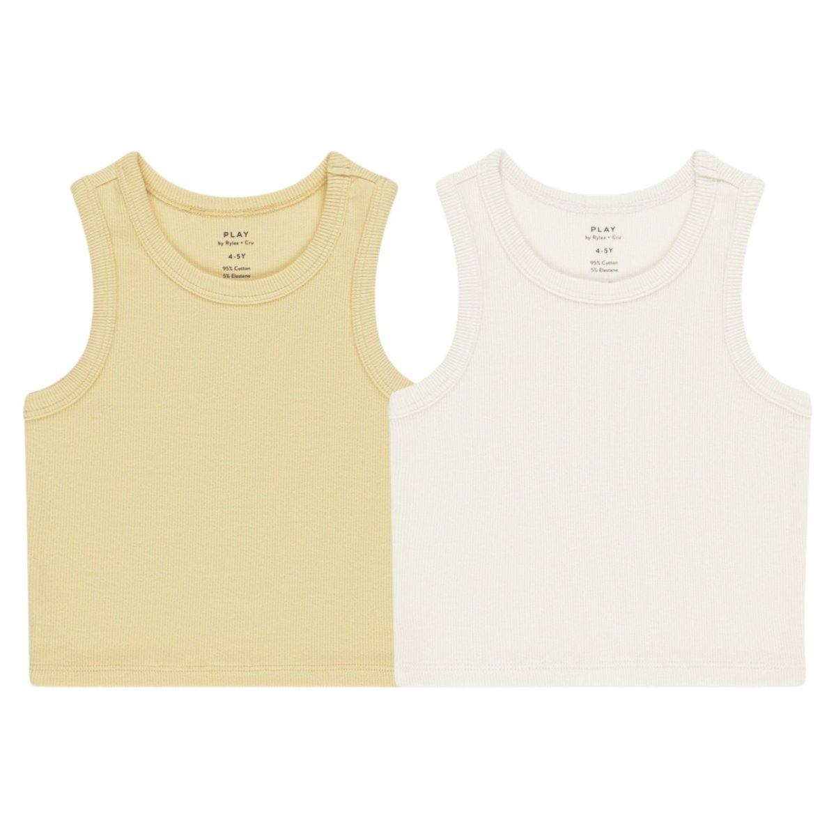 RIBBED TANK TOP SET OF 2 - TANK TOPS