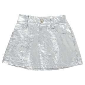 RILEY METALLIC FAUX LEATHER SKIRT - MINI DREAMERS