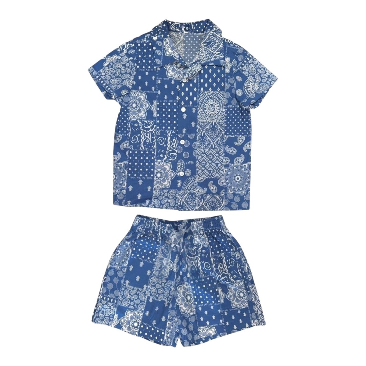 RYDER BANDANA BUTTON DOWN AND SHORTS SET - MINI DREAMERS