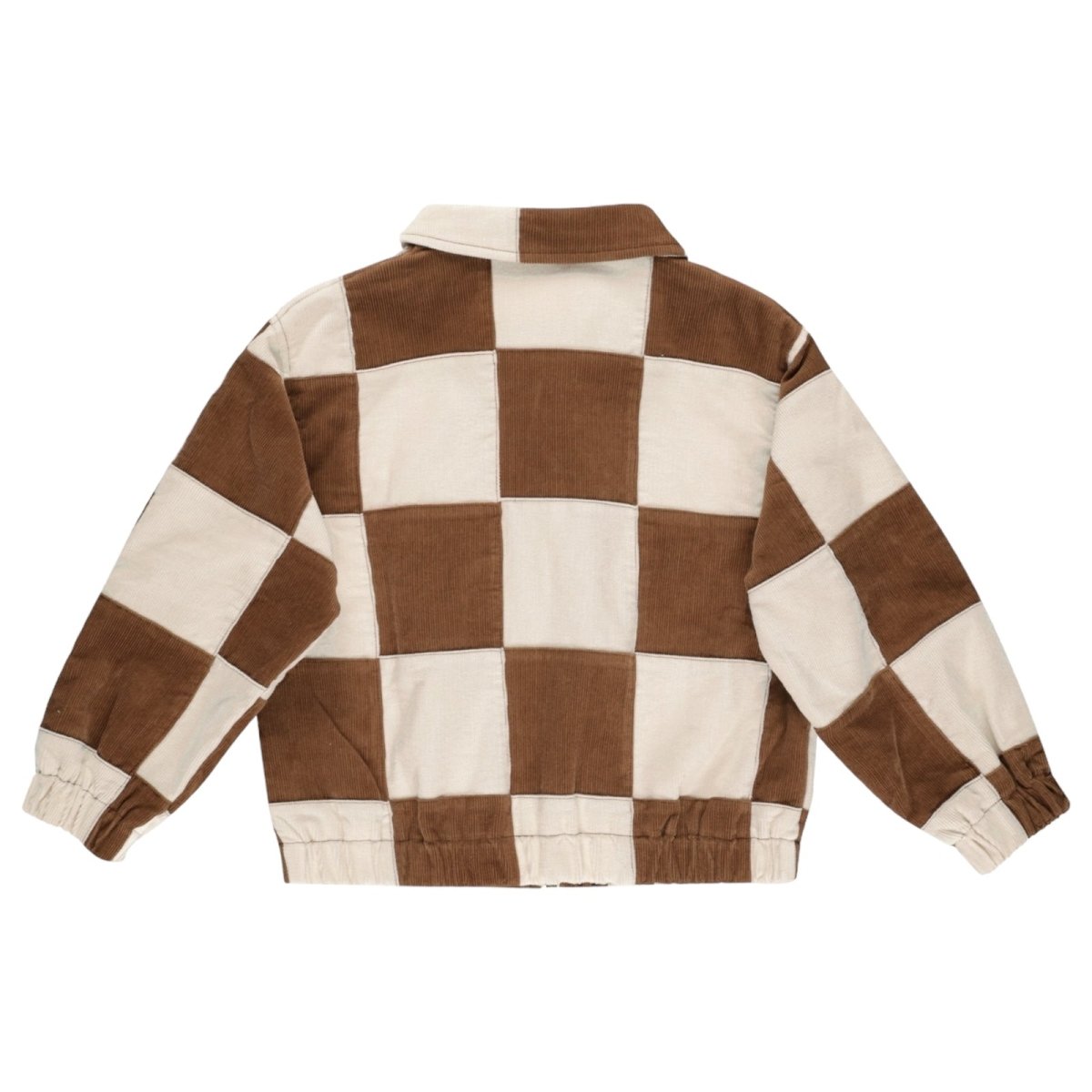 SADDLE CHECKERED CORD BOMBER JACKET (UNISEX) - RYLEE + CRU