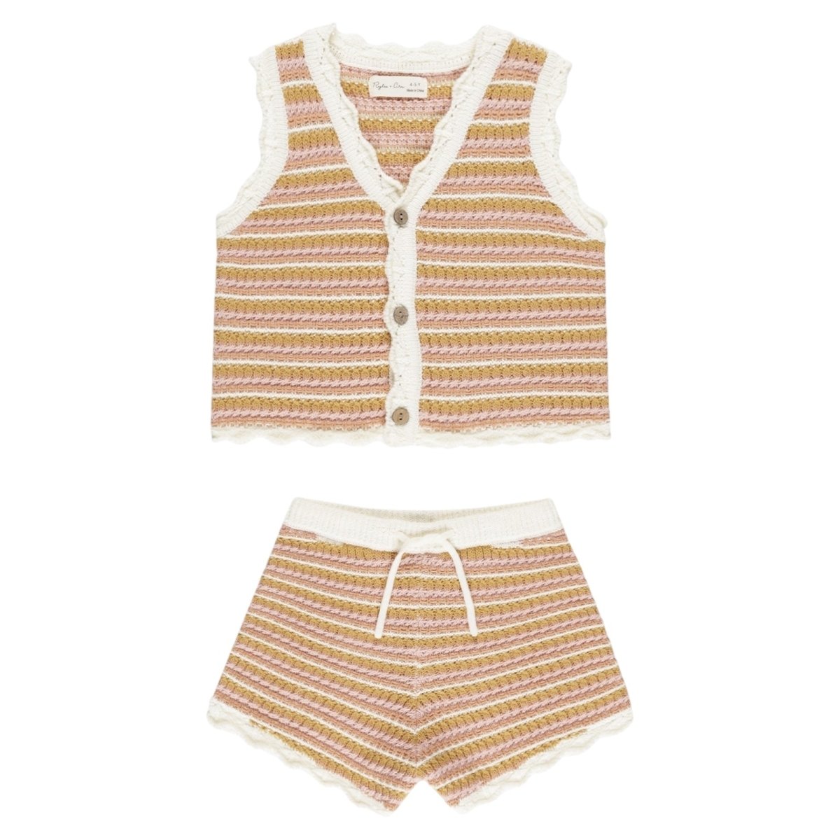 SCALLOP CROCHET TOP AND SHORTS SET - RYLEE + CRU