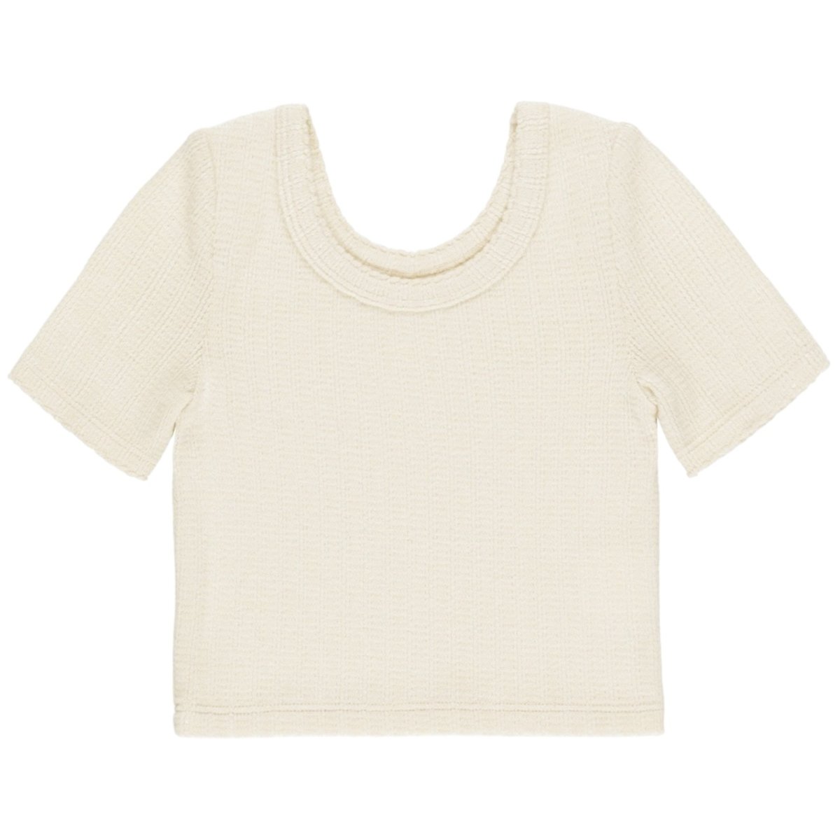 SCALLOP CROP TSHIRT - RYLEE + CRU