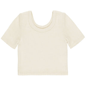 SCALLOP CROP TSHIRT - RYLEE + CRU