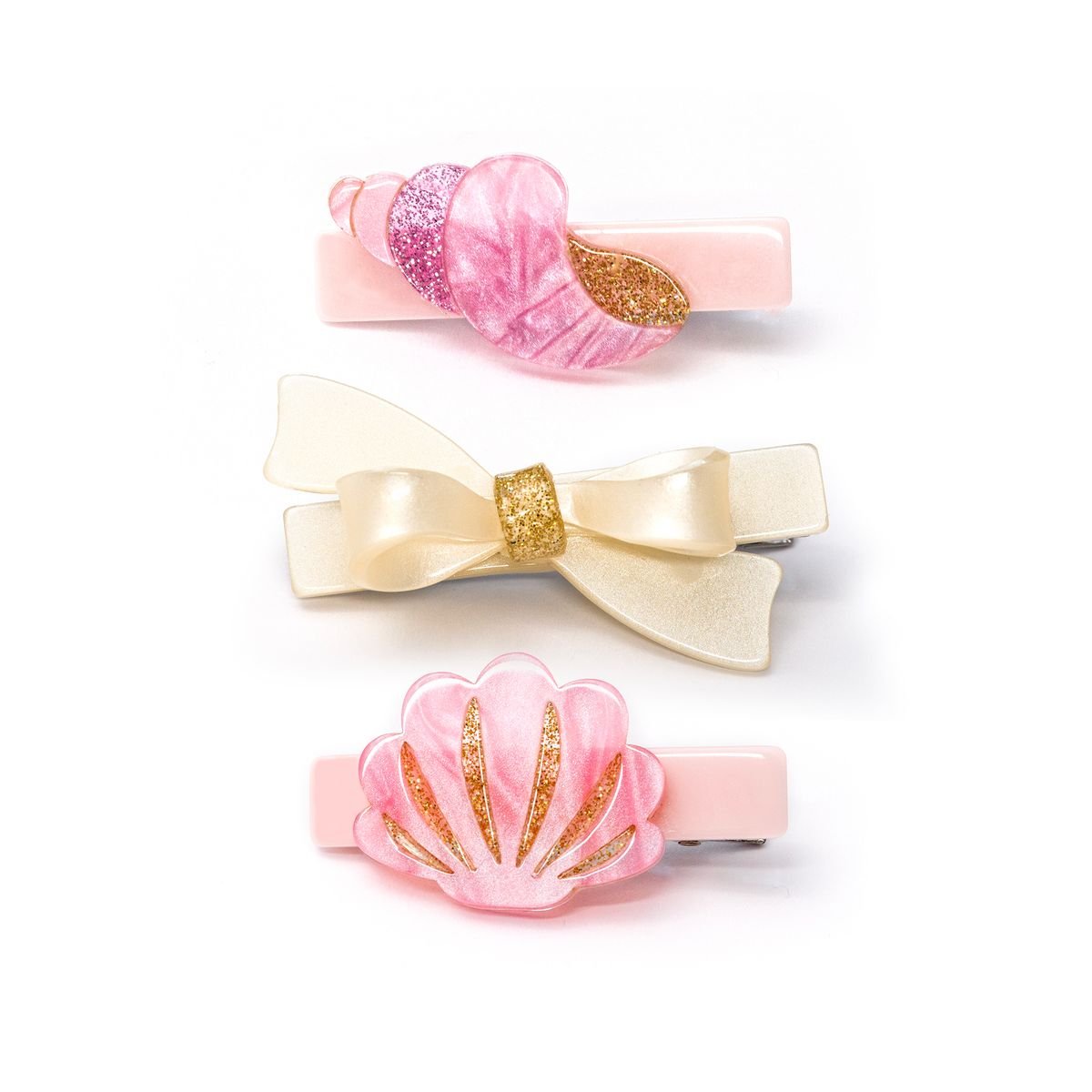 SEASHELL CLIPS SET OF 3 (PREORDER) - LILIES & ROSES